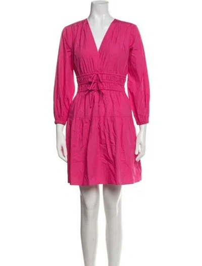 Pre-owned Derek Lam V-neck Mini Dress W/ Tags In Pink