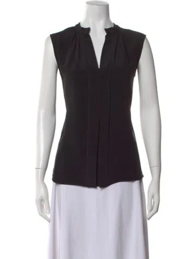 Pre-owned Derek Lam V-neck Sleeveless Blouse In Black