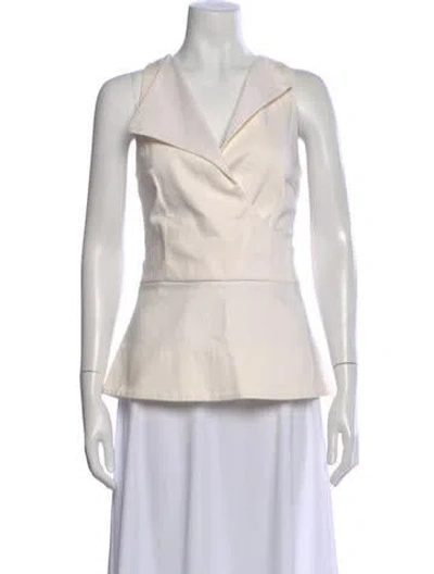 Pre-owned Derek Lam V-neck Sleeveless Top In Neutral