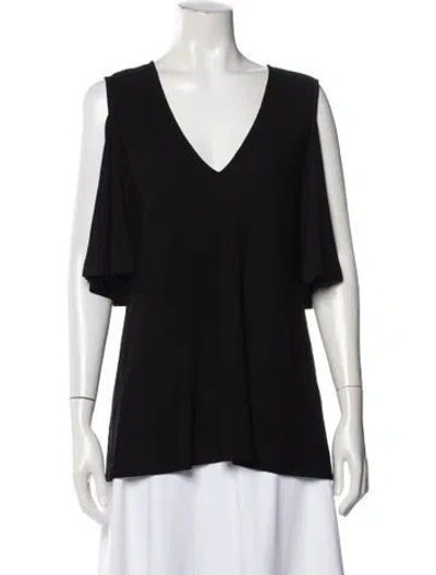 Pre-owned Derek Lam V-neck Sleeveless Top W/ Tags In Black