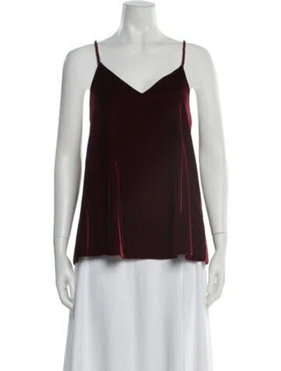 Pre-owned Derek Lam V-neck Sleeveless Top W/ Tags In Red