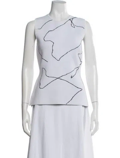 Pre-owned Derek Lam V-neck Sleeveless Top In White