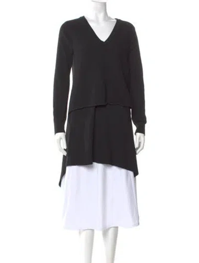 Pre-owned Derek Lam V-neck Sweater In Black