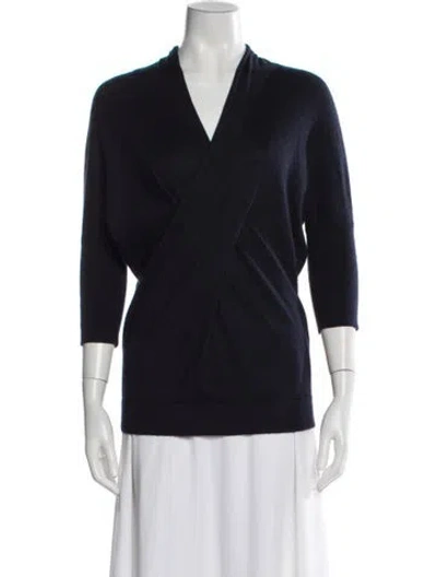 Pre-owned Derek Lam V-neck Sweater In Blue