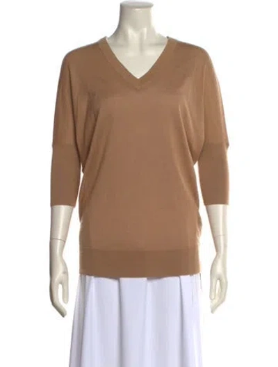 Pre-owned Derek Lam V-neck Sweater In Brown