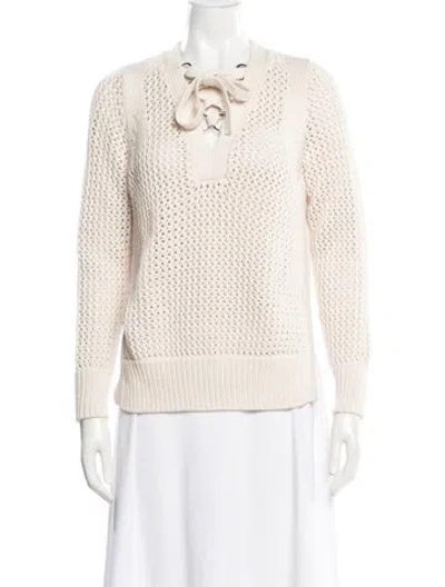 Pre-owned Derek Lam V-neck Sweater In Neutral