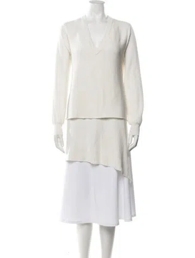 Pre-owned Derek Lam V-neck Sweater In Neutral