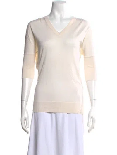 Pre-owned Derek Lam V-neck Sweater In Neutral