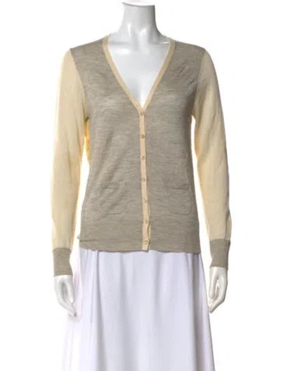 Pre-owned Derek Lam V-neck Sweater In Neutral