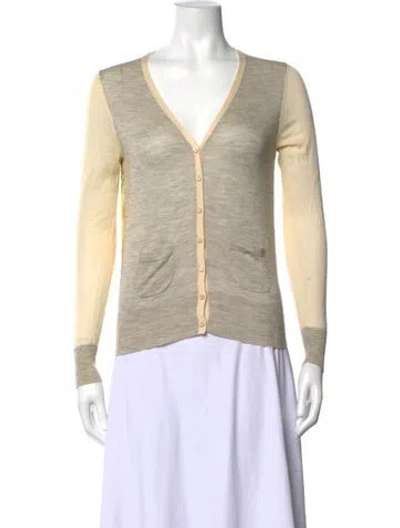 Pre-owned Derek Lam V-neck Sweater In Neutrals