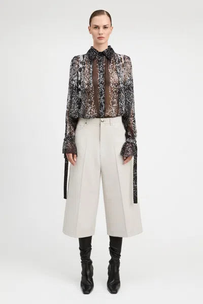 Derek Lam Walker Button Front Blouse In Multi