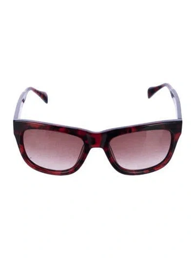 Pre-owned Derek Lam Wayfarer Gradient Sunglasses In Red