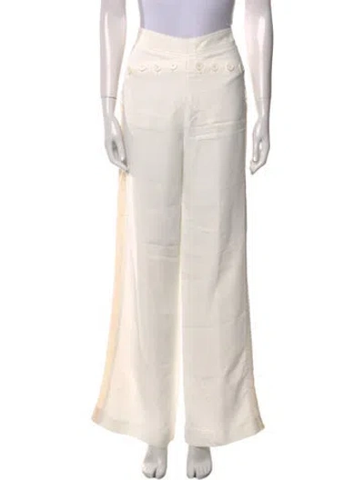 Pre-owned Derek Lam Wide Leg Pants In White