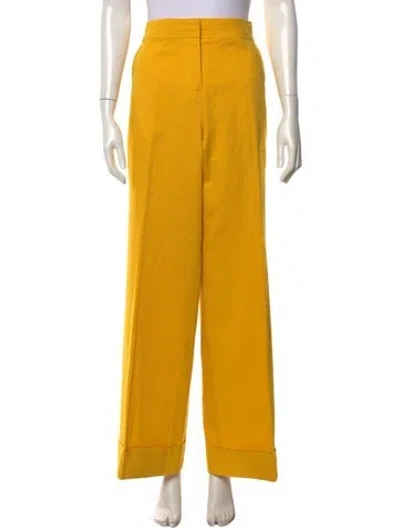 Pre-owned Derek Lam Wide Leg Pants In Yellow