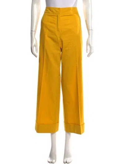 Pre-owned Derek Lam Wide Leg Pants In Yellow