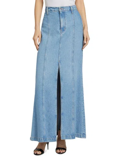 Derek Lam Women's Zoe Denim Maxi Skirt In Beekman Blue