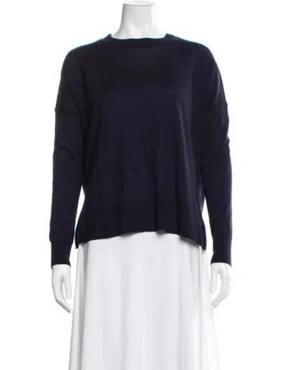 Pre-owned Derek Lam Wool Bateau Neckline Sweater In Blue