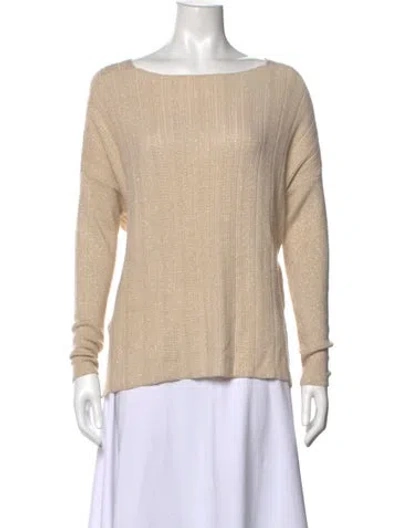 Pre-owned Derek Lam Wool Bateau Neckline Top In Neutrals