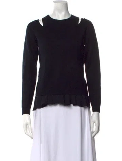 Pre-owned Derek Lam Wool Crew Neck Sweater In Black