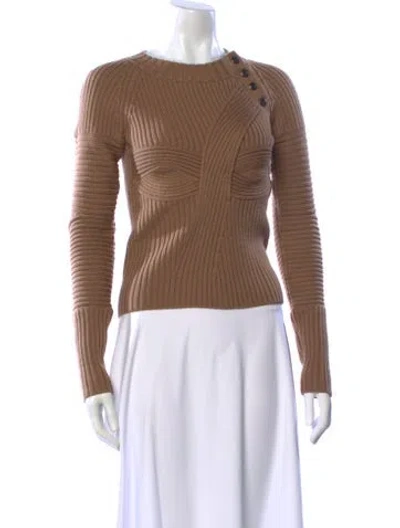 Pre-owned Derek Lam Wool Crew Neck Sweater In Brown