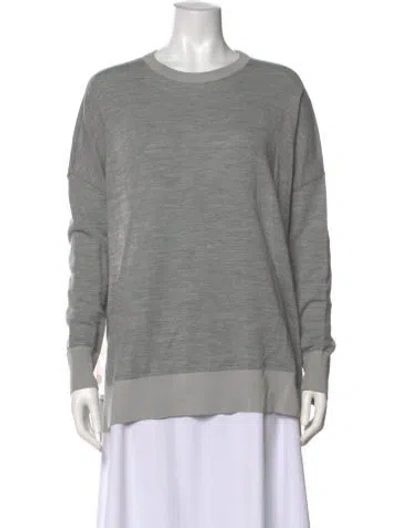 Pre-owned Derek Lam Wool Crew Neck Top In Gray