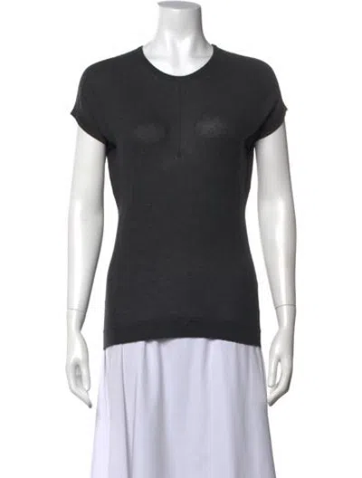 Pre-owned Derek Lam Wool Crew Neck Top In Grey