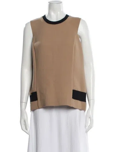 Pre-owned Derek Lam Wool Crew Neck Top In Neutral