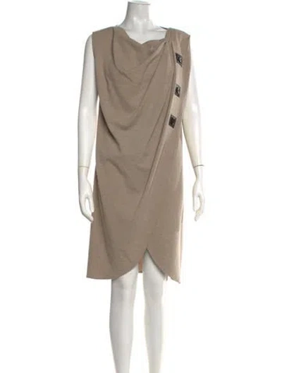Pre-owned Derek Lam Wool Knee-length Dress In Neutrals