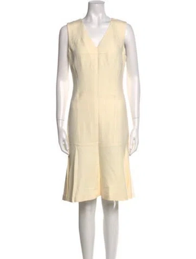Pre-owned Derek Lam Wool Knee-length Dress In White