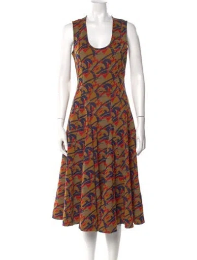 Pre-owned Derek Lam Wool Midi Length Dress In Brown