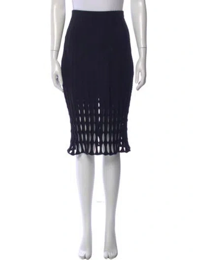 Pre-owned Derek Lam Wool Midi Length Skirt In Blue