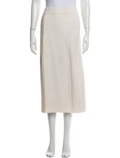 Pre-owned Derek Lam Wool Midi Length Skirt W/ Tags In White