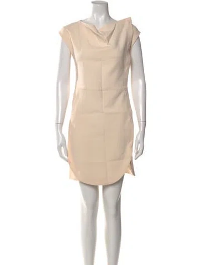 Pre-owned Derek Lam Wool Mini Dress In Neutral