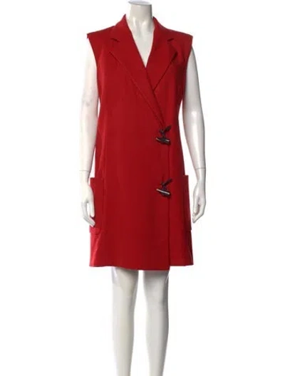 Pre-owned Derek Lam Wool Mini Dress In Red