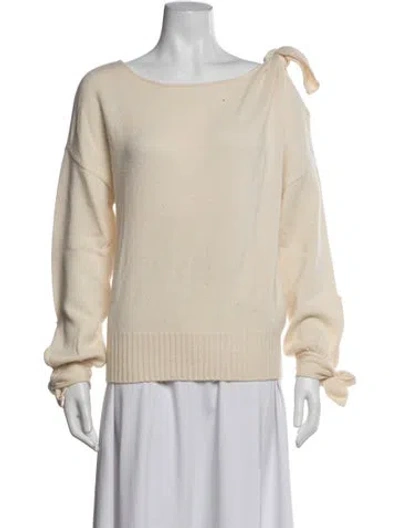 Pre-owned Derek Lam Wool Off-the-shoulder Sweater In Grey
