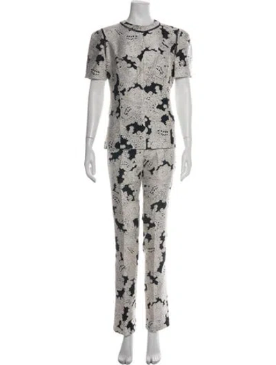 Pre-owned Derek Lam Wool Paisley Print Pantsuit In Blue