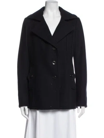 Pre-owned Derek Lam Wool Peacoat In Blue
