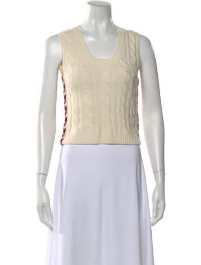 Pre-owned Derek Lam Wool Scoop Neck Sweater In Neutral