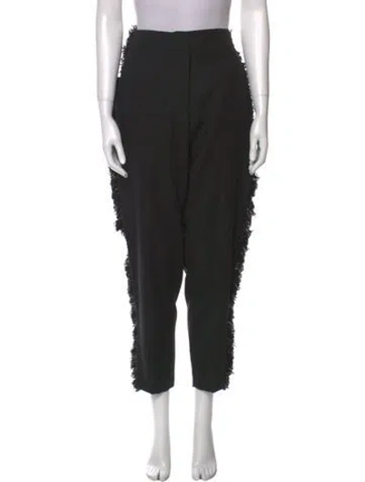 Pre-owned Derek Lam Wool Straight Leg Pants In Black