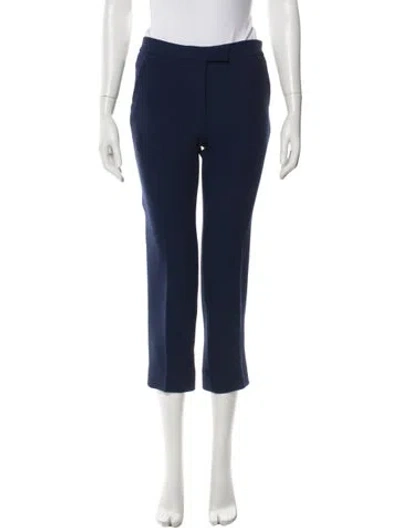 Pre-owned Derek Lam Wool Straight Leg Pants In Blue