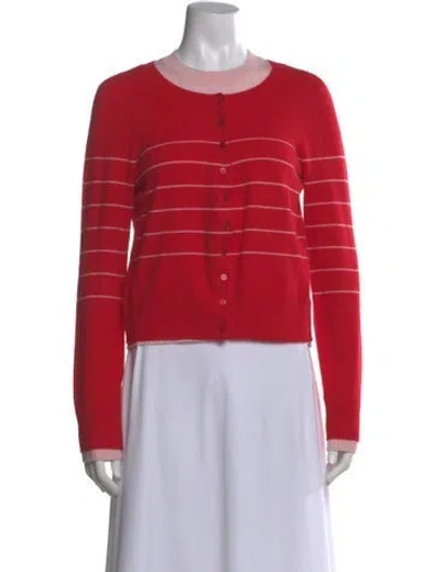 Pre-owned Derek Lam Wool Striped Sweater W/ Tags In Red