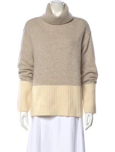 Pre-owned Derek Lam Wool Turtleneck Sweater In Neutral
