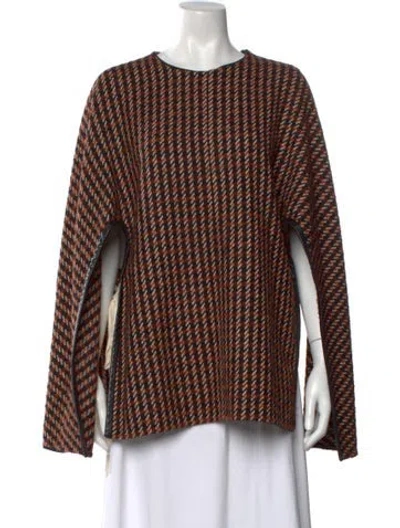 Pre-owned Derek Lam Wool Tweed Pattern Sweater In Brown