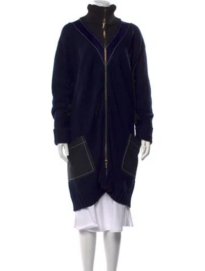Pre-owned Derek Lam Wool V-neck Sweater In Black