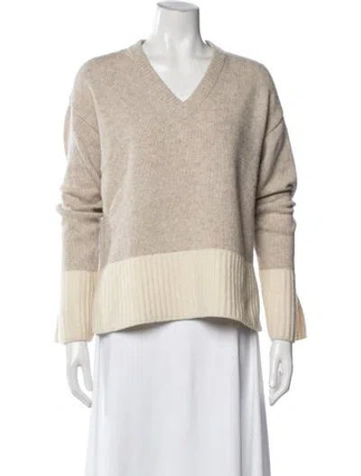Pre-owned Derek Lam Wool V-neck Sweater In Gray