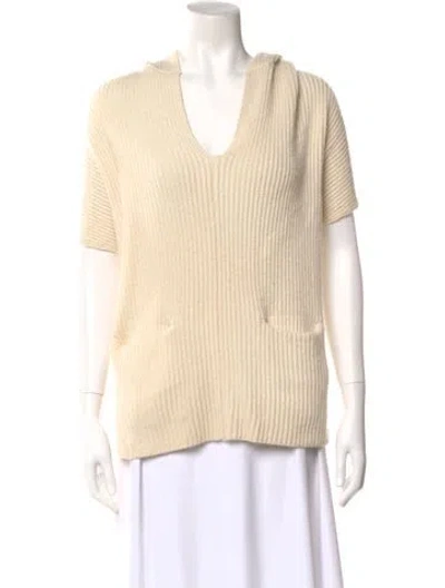 Pre-owned Derek Lam Wool V-neck Sweater In Neutral