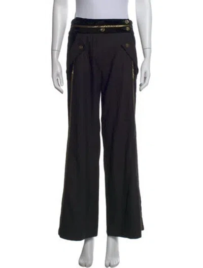 Pre-owned Derek Lam Wool Wide Leg Pants In Black