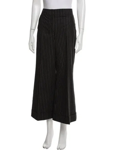 Pre-owned Derek Lam Wool Wide Leg Pants In Black