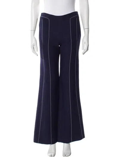 Pre-owned Derek Lam Wool Wide Leg Pants In Blue