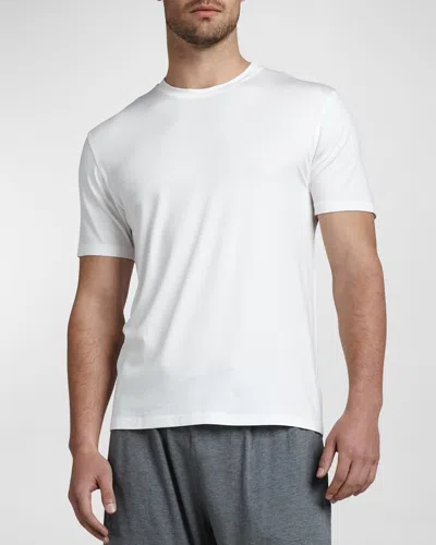 Derek Rose Basel Stretch Micro Modal Jersey T-shirt In White